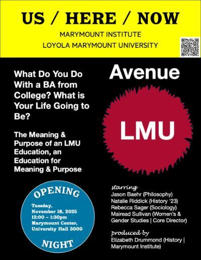 Flyer for Us Here Now event